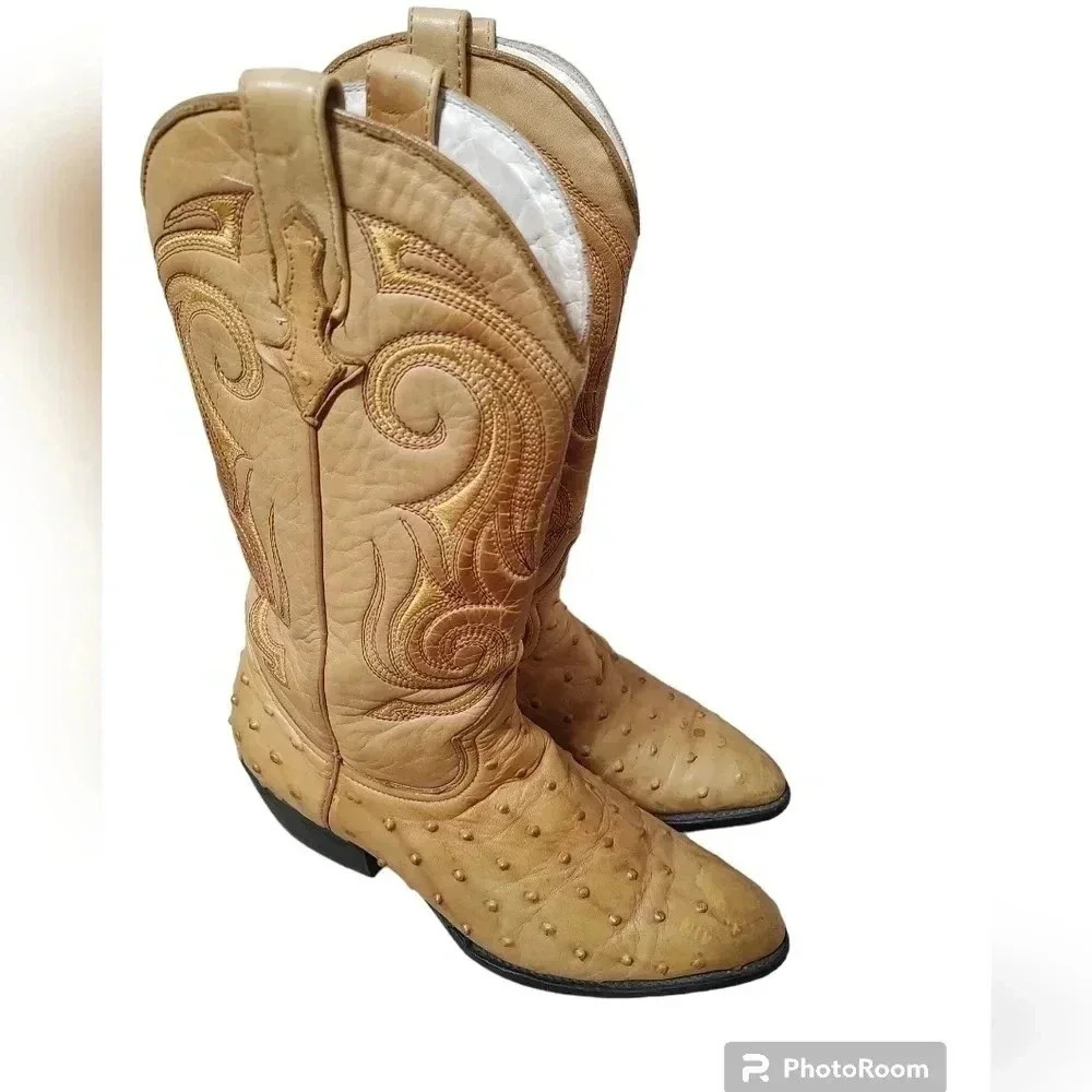 Ostrich cowboy boots
